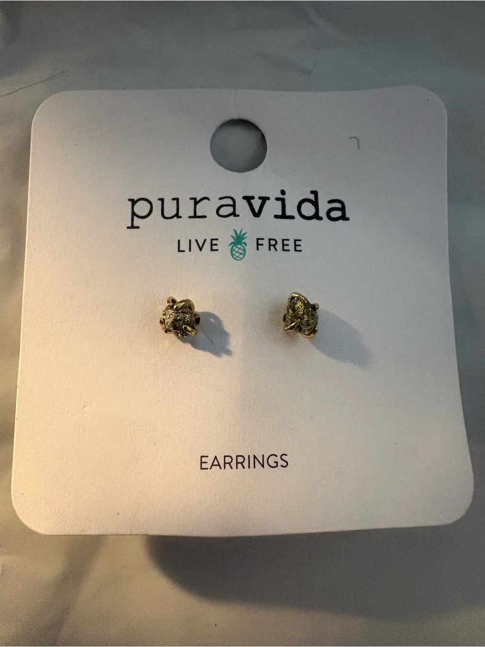 Pura Vida Gold Stud Earrings - Shiny Gold